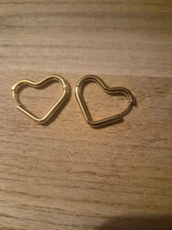 Créoles coeur or 2.2cm