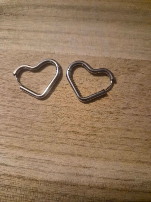 Créoles cœur argent 2.2cm