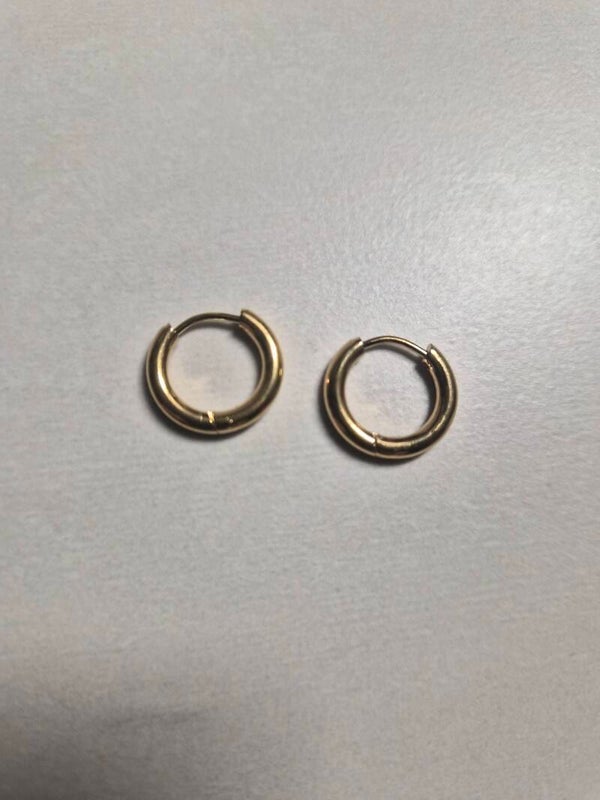 Créoles or (acier inoxydable) 14mm