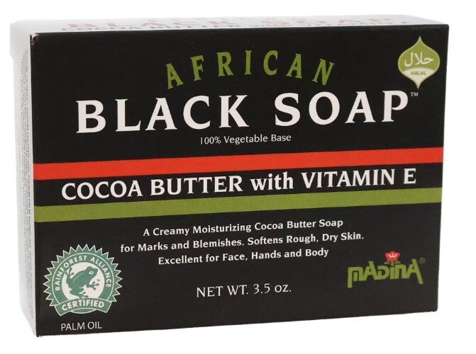 AFRICAN BLACK SOAP WITH COCOA BUTTER