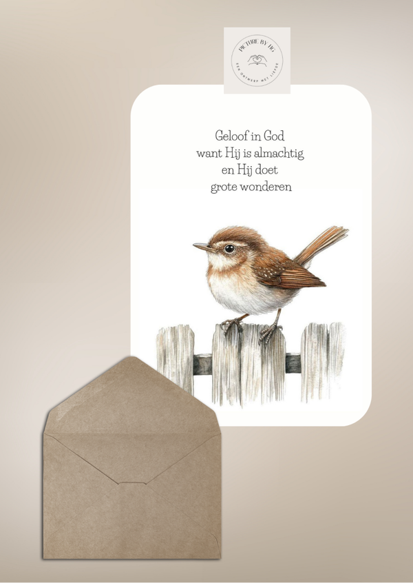 Geloofd in God want Hij is almachtig