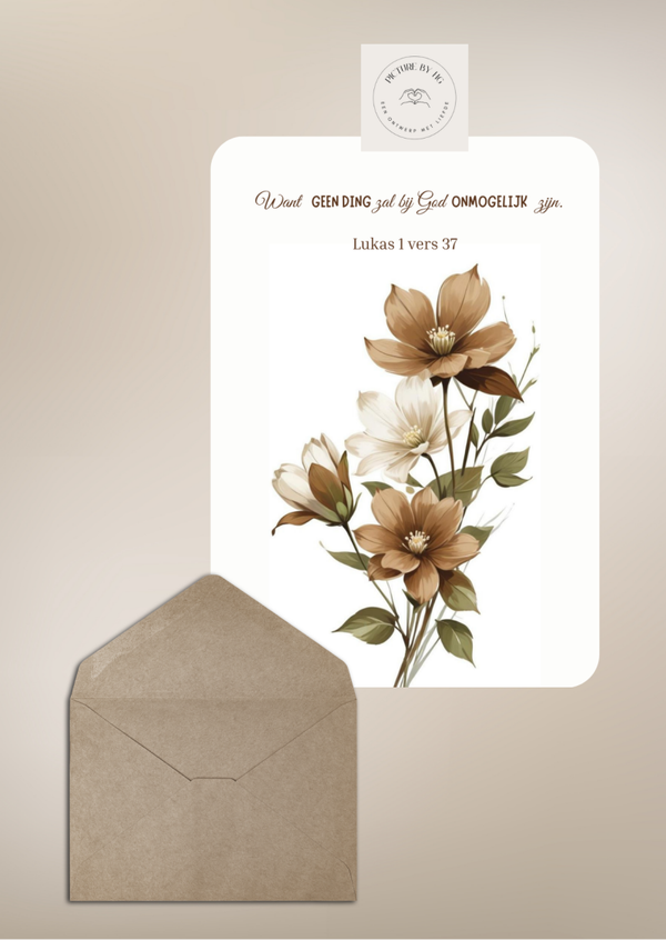 Lukas 1 vers 37 Want geen ding zal bij God onmogelijk zijn