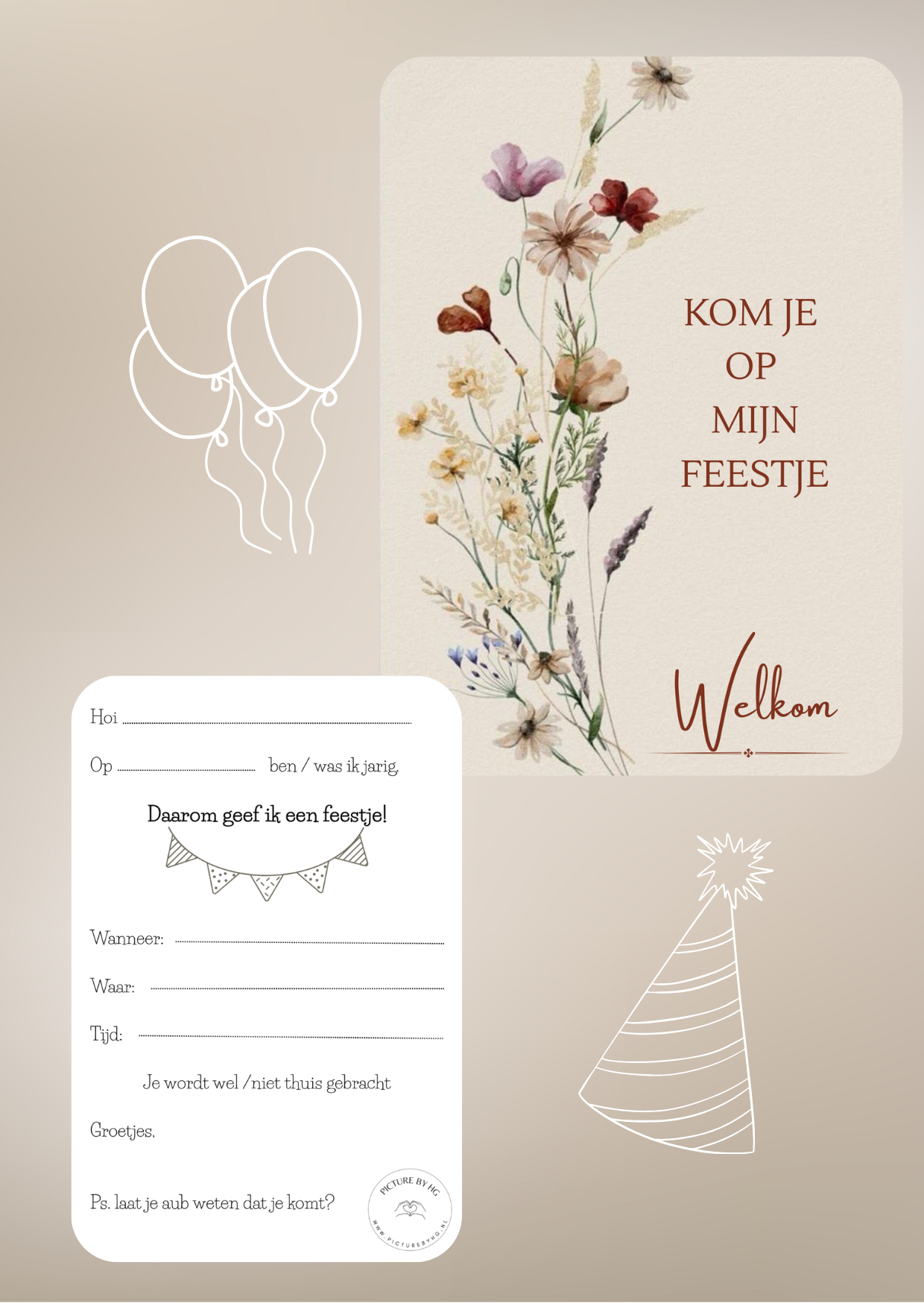 Kom je op mijn feestje?