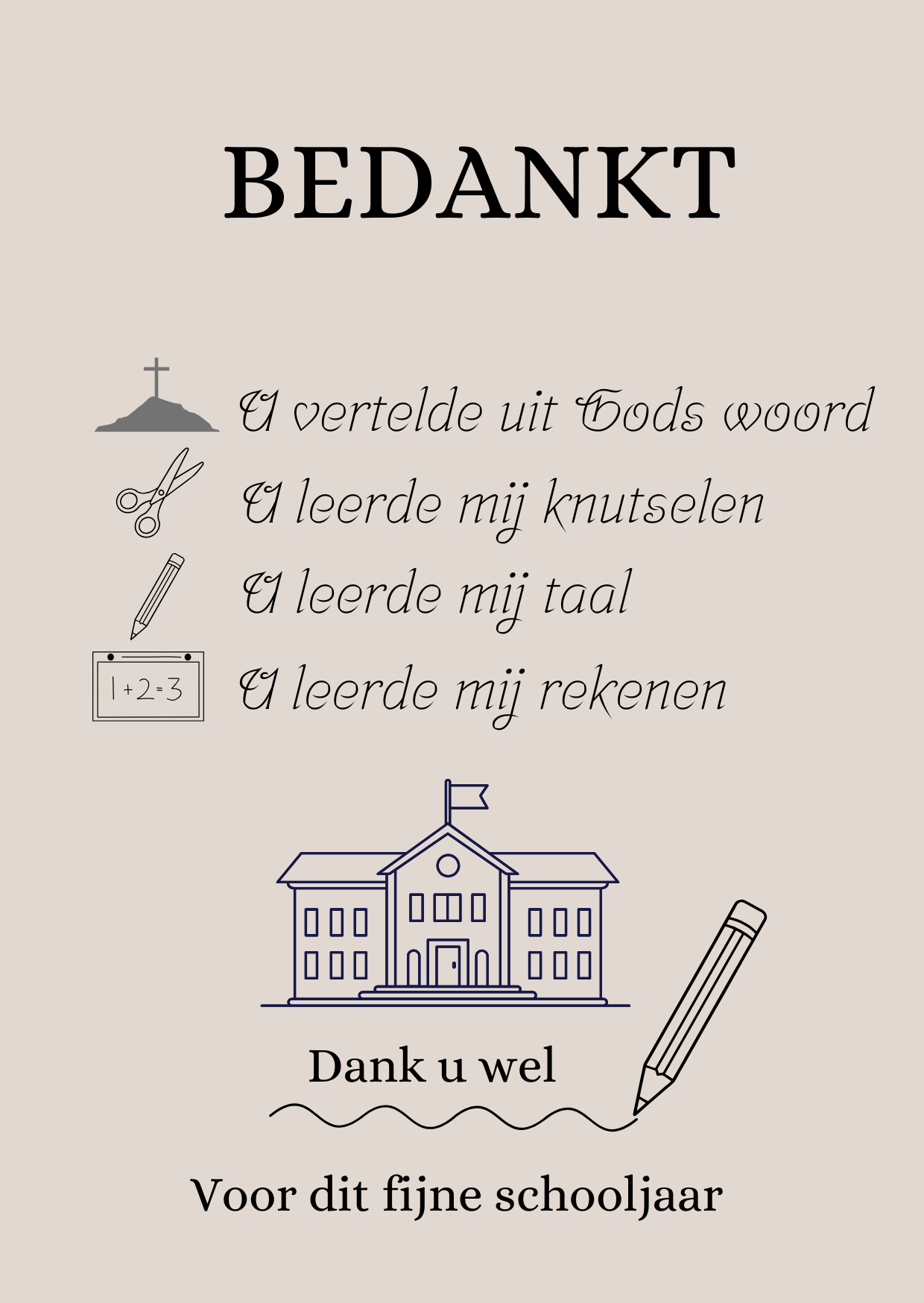 Bedankt