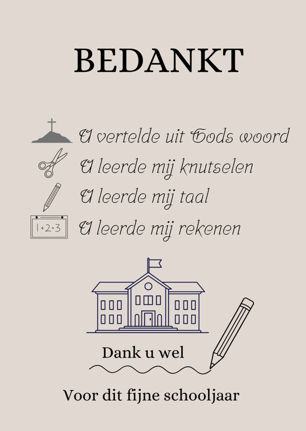 Bedankt