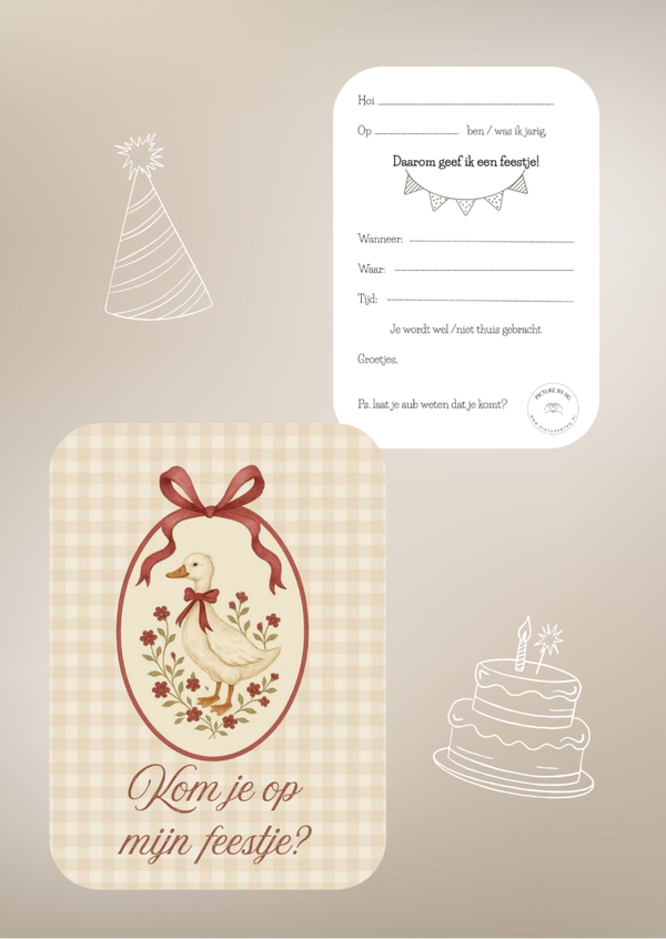 Kom je op mijn feestje?