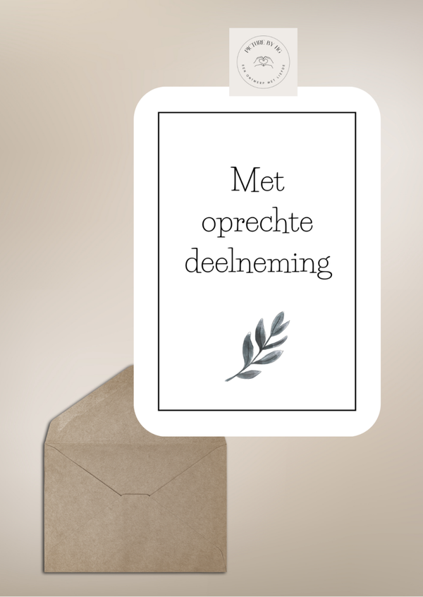 Met oprechte deelneming 5 stuks