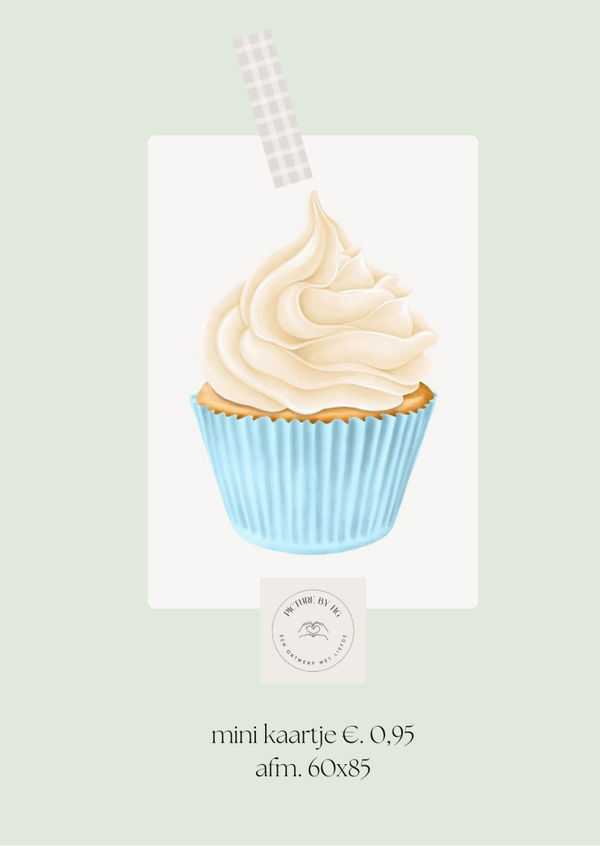 Cup cake blauw