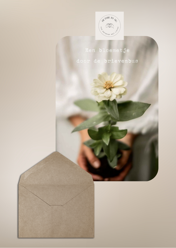 Een bloemetje door de brievenbus