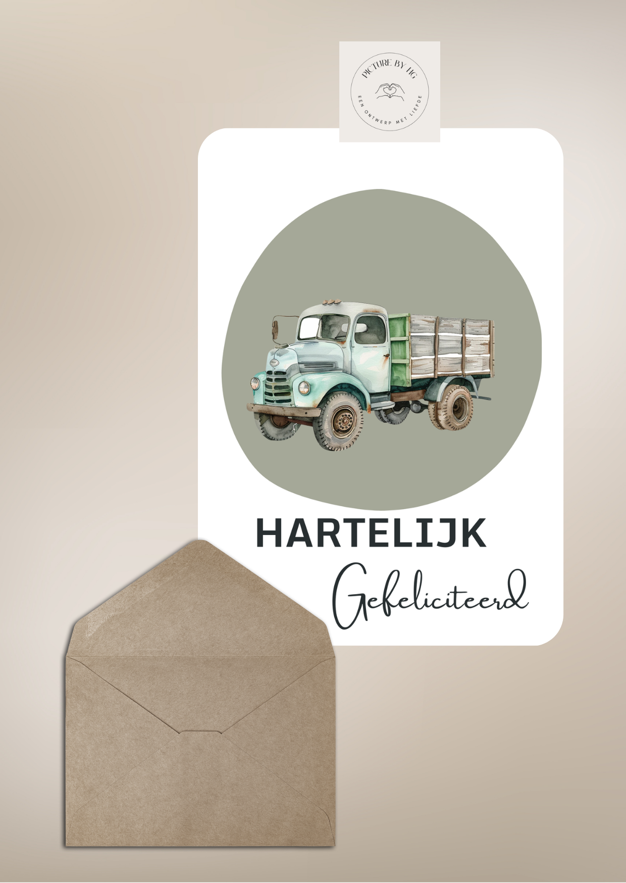 Gefeliciteerd vrachtwagen