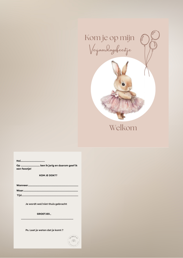 Meisjes feestjes kaart