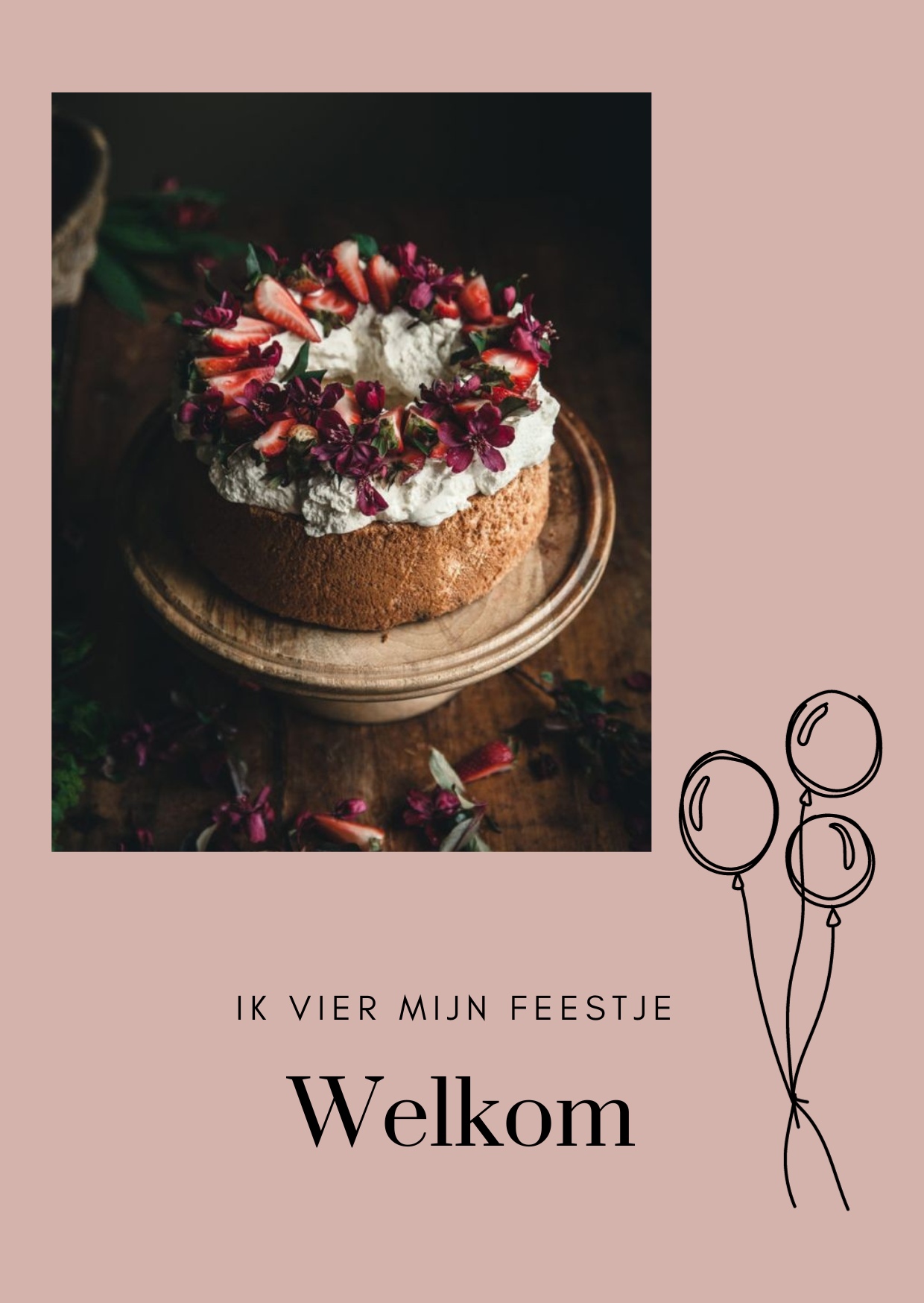 Feestjeskaart meisje