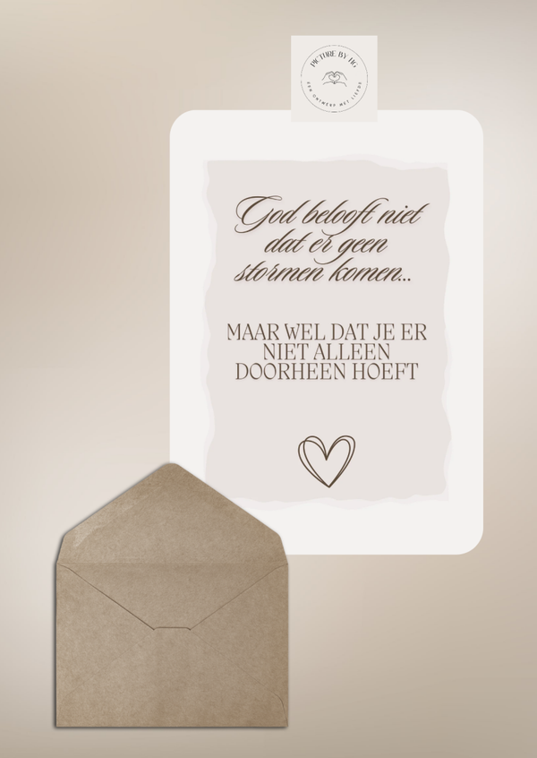 God belooft niet dat er geen stormen
