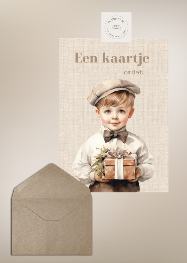 Een kaartje omdat....