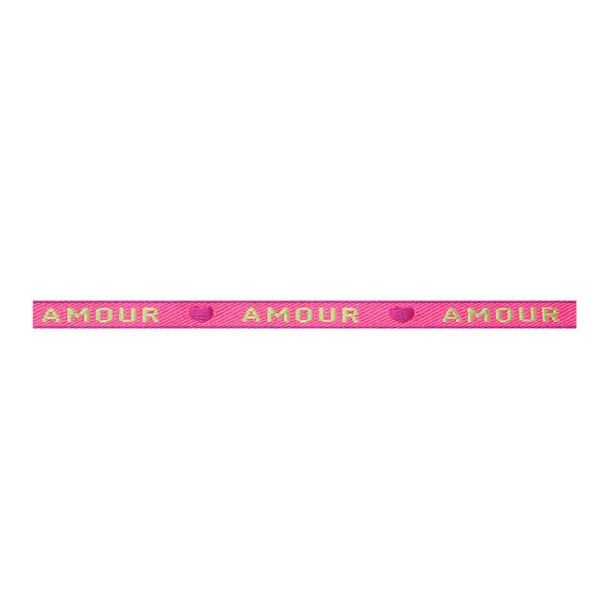 Lintarmbandje amour roze