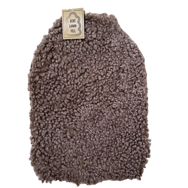 Lamsvacht Kruik Curly Brown