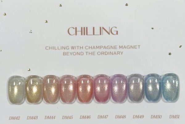 Chilling Champagne Cat Eye Gels