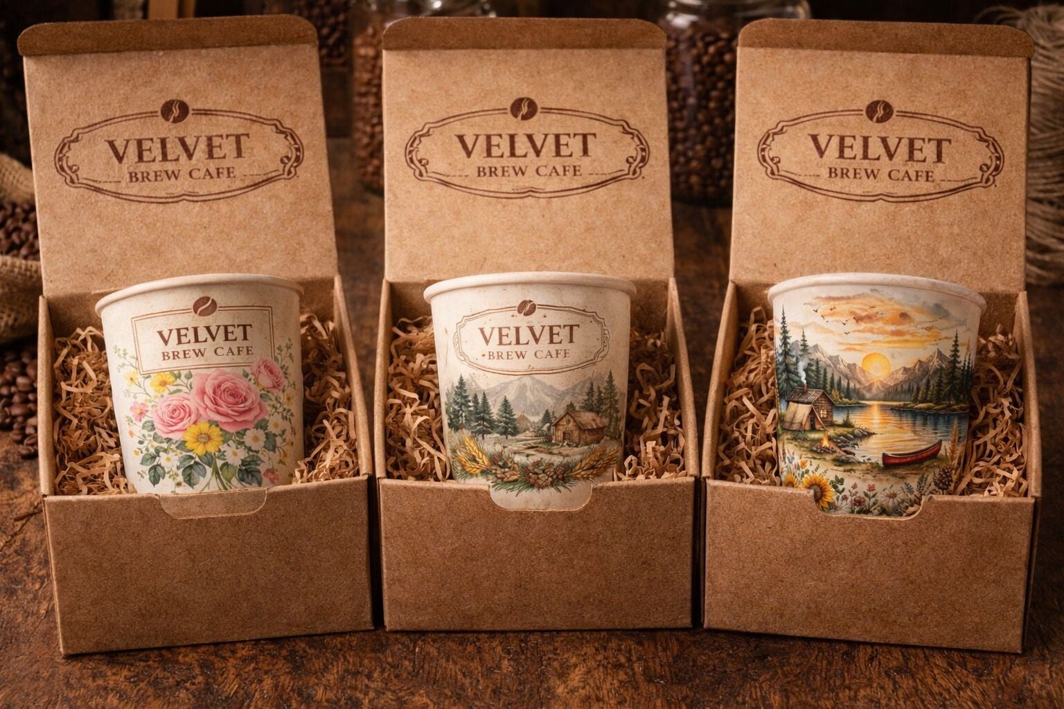 Three Cup Styles Gfit Set