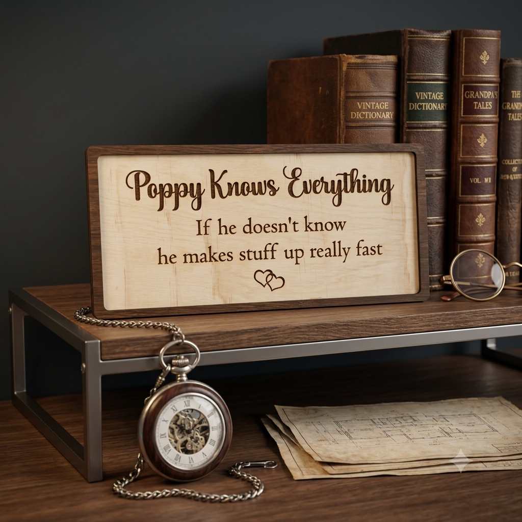 Poppy Knows Everything - Wooden Sign