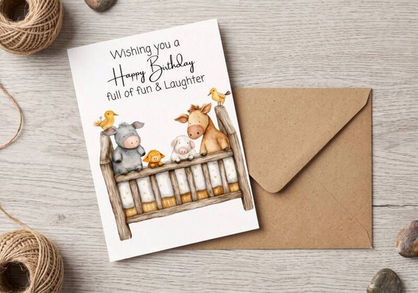 Farmyard Friends Birthday Card