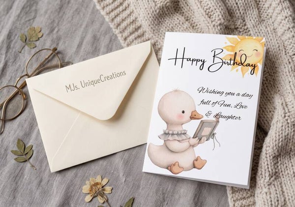 Storytime Duckling Birthday Card