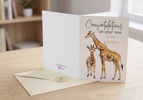 Great-grandson Giraffe Card