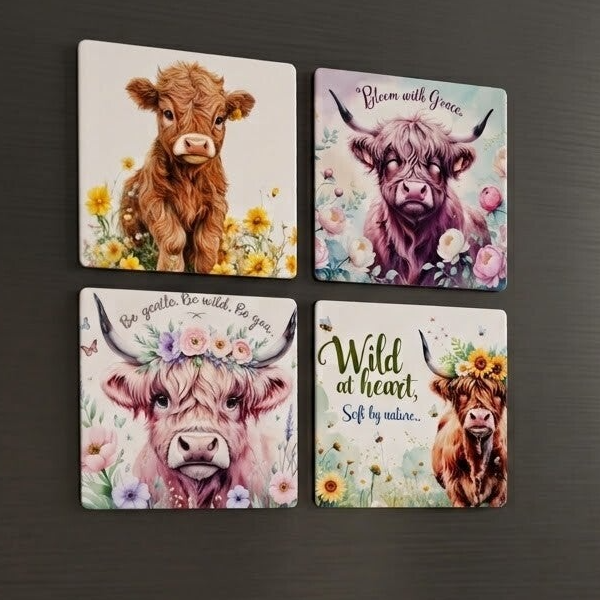 Fridge Magnet Flexible Set of 4