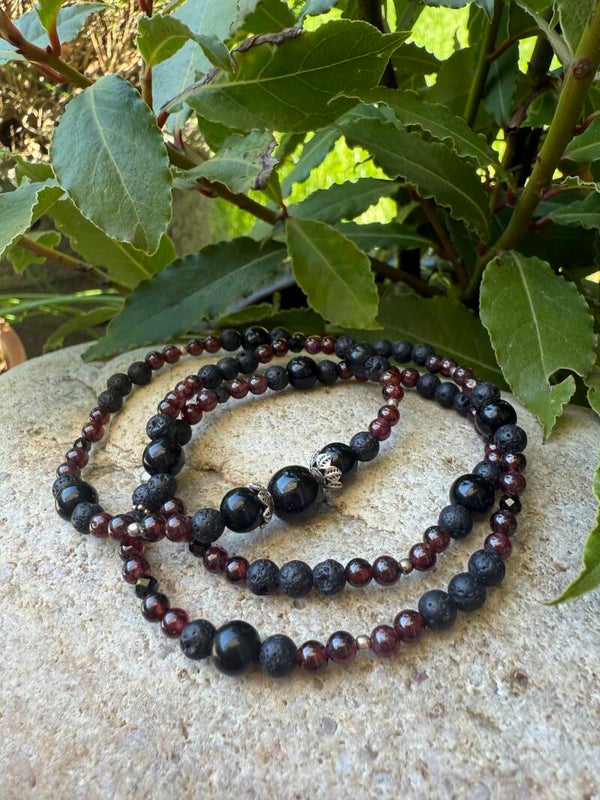 Armband&Halskette Granat