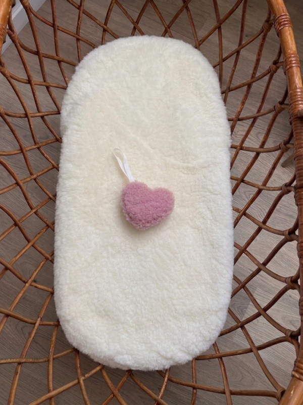 Hoeslaken wol wieg - Naturel - Lieve Muis