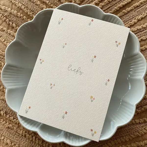 Kaartje liefs bloem - Lievigheidje