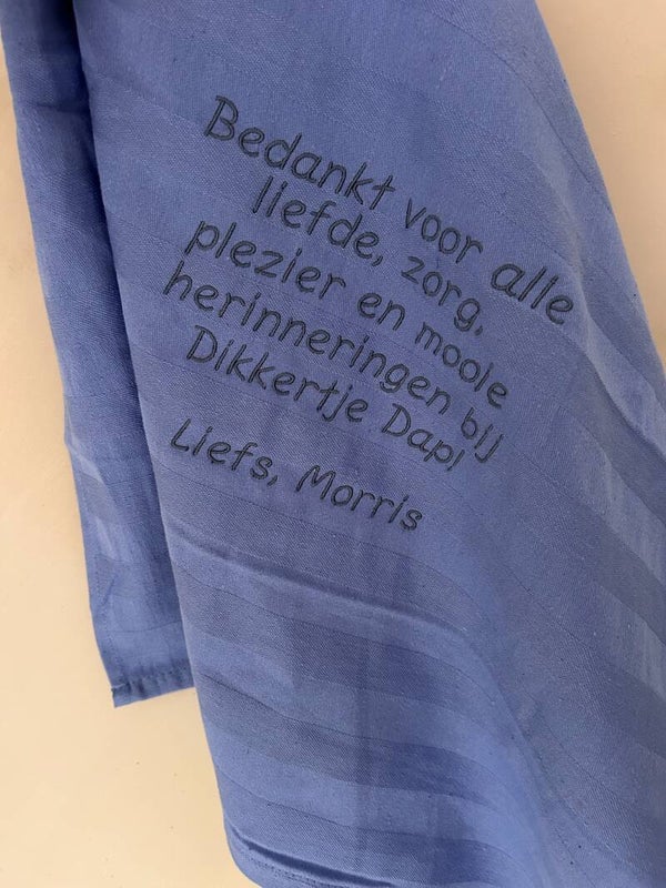 Theedoek met eigen tekst - Lieve Muis