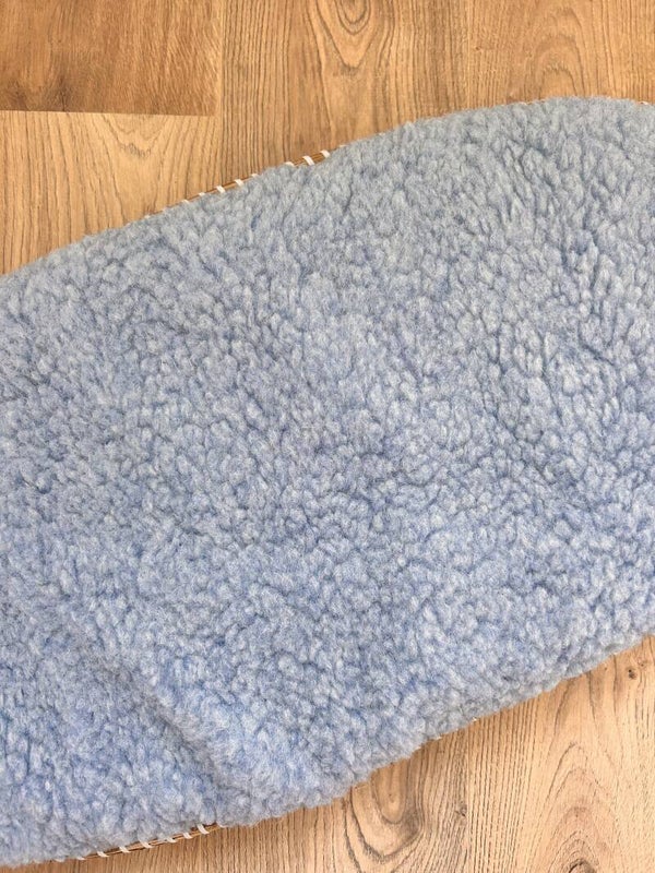 Hoeslaken wol wieg - Lichtblauw - Lieve Muis
