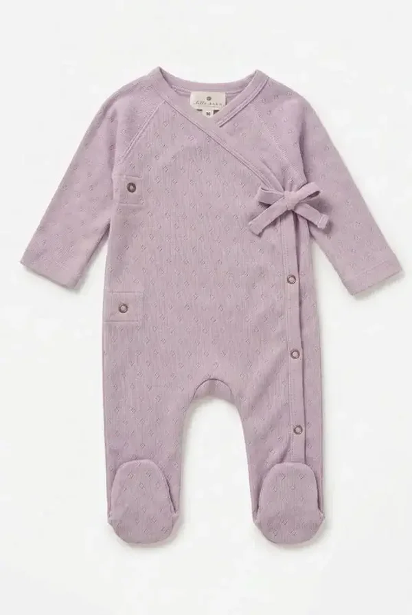 Boxpakje merinowol pointelle lavender - Lille Barn
