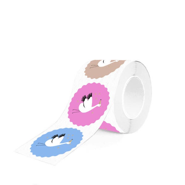 Stickers ooievaar - meerkleurig