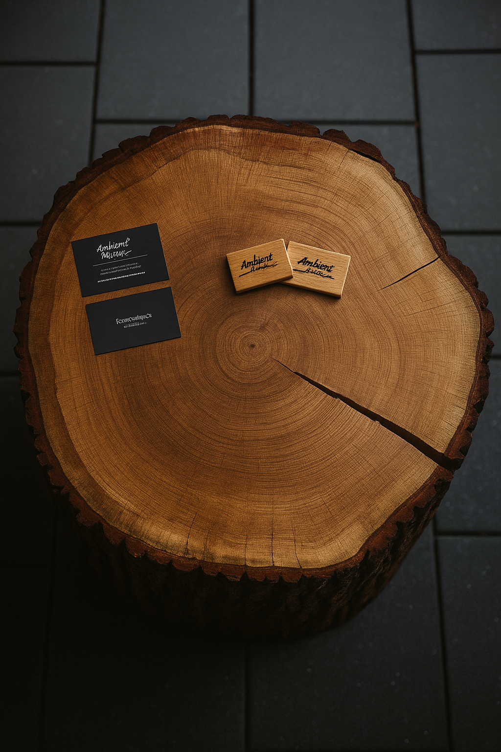 Eiken boomstamschijf