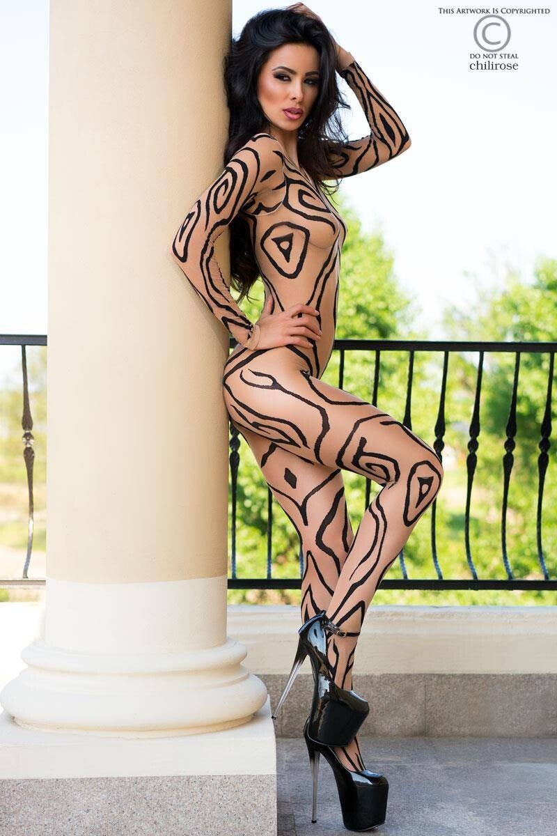 Chilirose - hautfarbene Bodystocking 4092