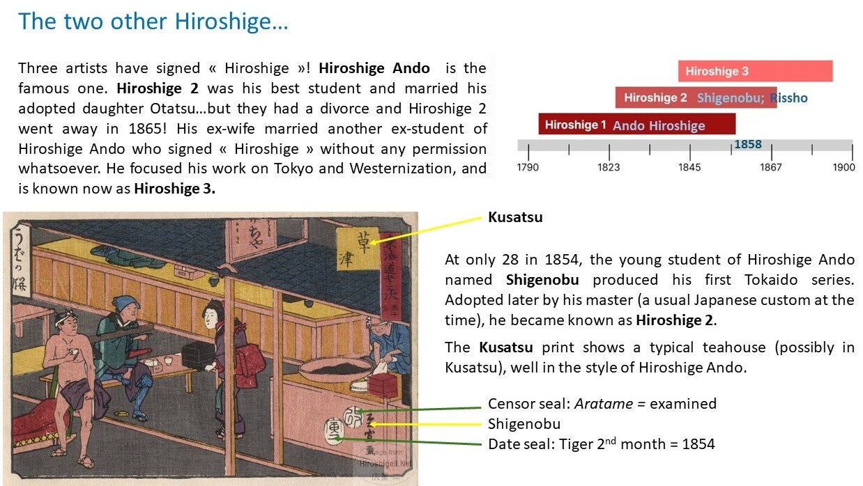 Kusatsu, Tokaido, Hiroshige 2, Shigenobu