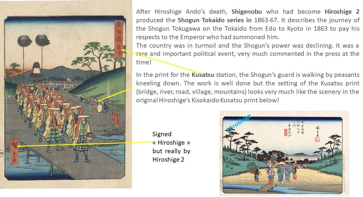 Shinegobu, Shogun Tokaido series, 1863-67, Kusatsu