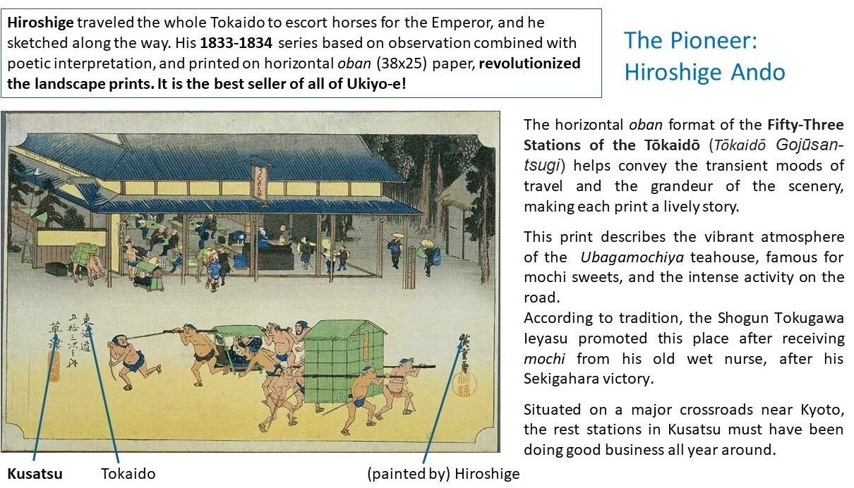 Hiroshihe Ando, 1833-1834 Tokaido serie, Fifty-Three Stations of the Tokaido Tokaido Gojusan-tsugi