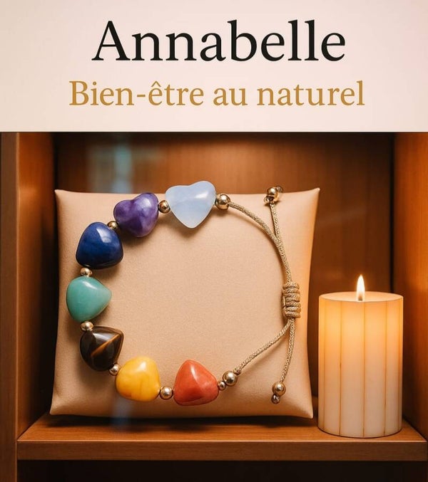 Bracelet Chakras Coeur en Pierres Naturelles - Énergies & Élégance
