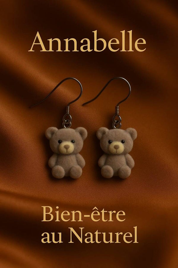 Étreintes d'Ours - Boucles d'Oreilles Tendresse & Raffinement