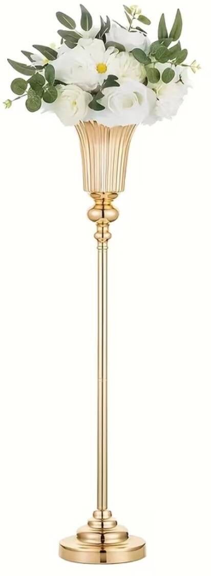 Gold 70cm trumpet vase 