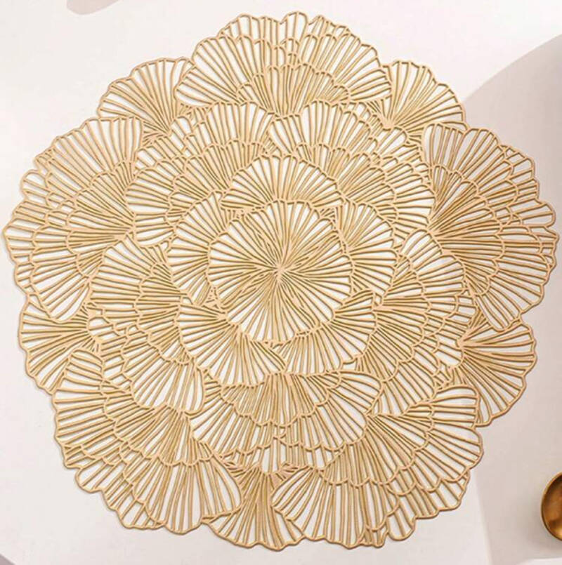 Gold placemats
