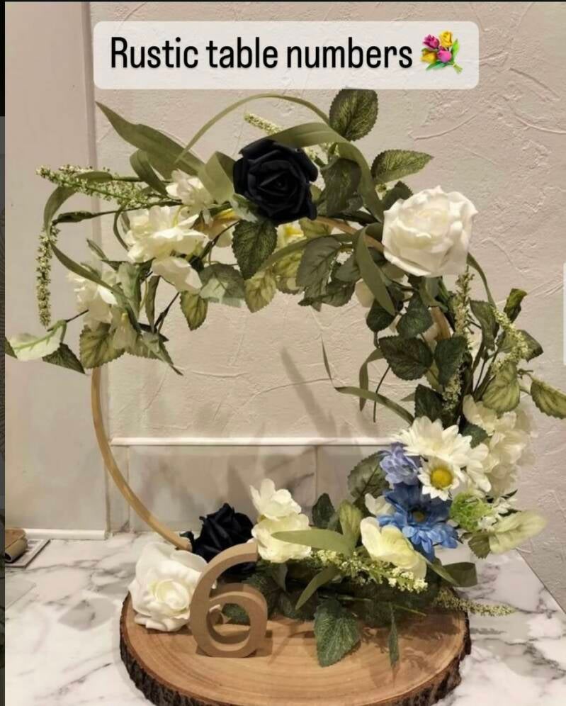 Rustic table numbers 