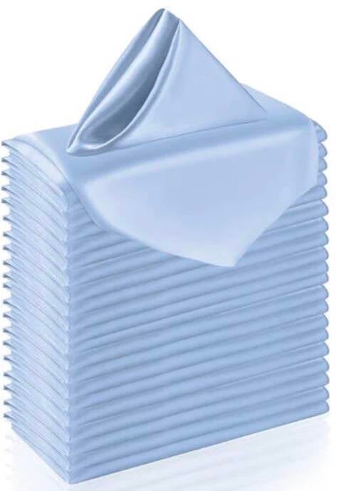 Pale blue napkins 