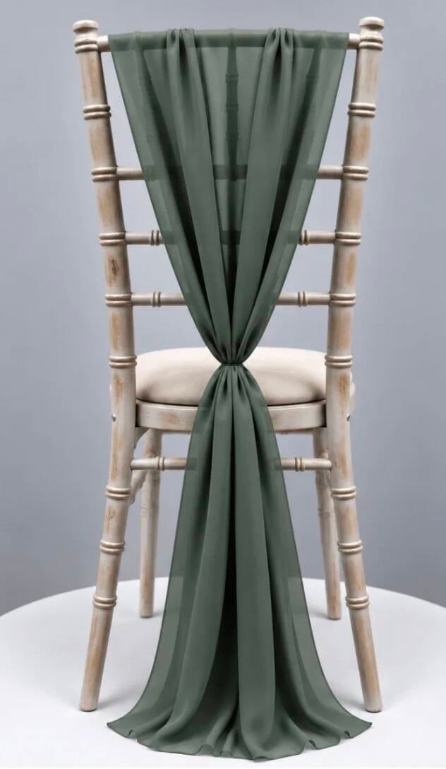 Emerald chiffon drapes