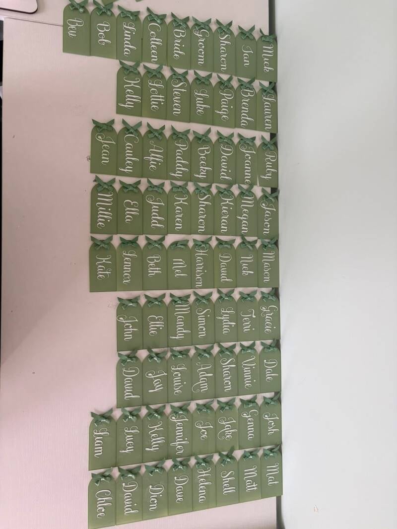 Personalised name plaques 