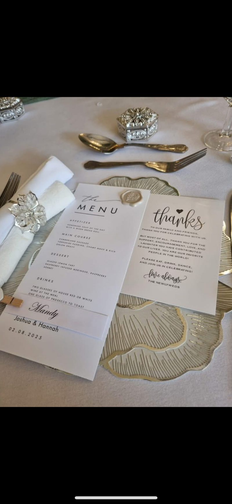 Personalised menus 
