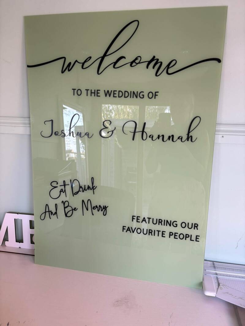 Personalised welcome signs 