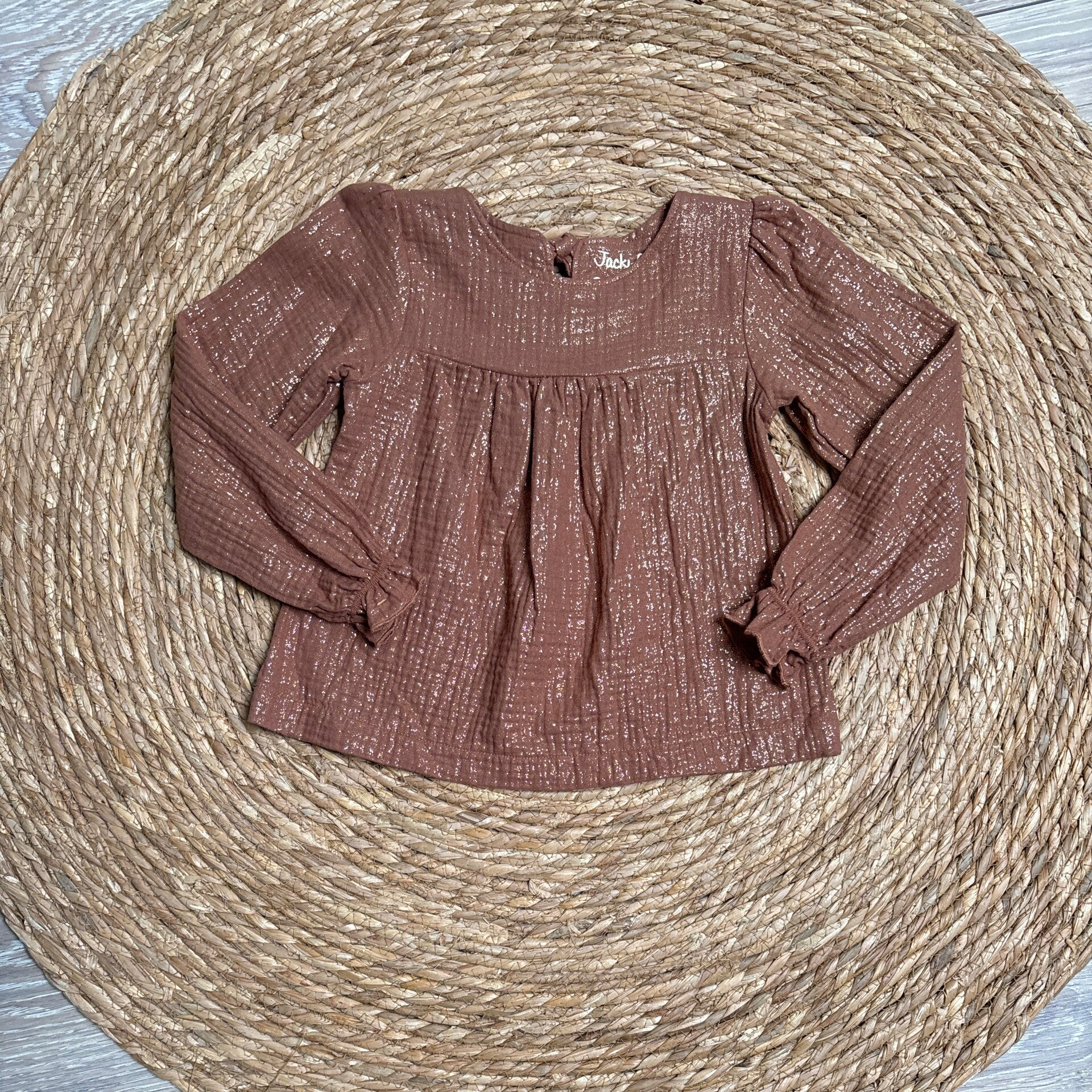 Roodbruin Glitter Blouse